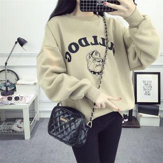 Dog Embroidery Sweatshirt