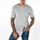 Short-sleeve Irregular-hem T-shirt