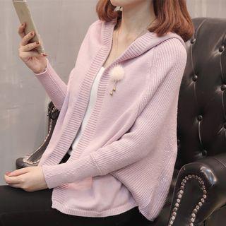 Hooded Lace Up Cardigan