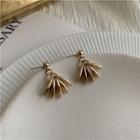 S925 Silver Pin Metal Fringed Petals Earrings  - [s925 Silver Needle] A Pair Of Earrings