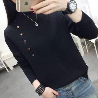 Rivet Mock-neck Sweater