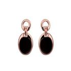 Simple And Fashion Plated Rose Gold Geometric Oval Earrings Rose Gold - One Size