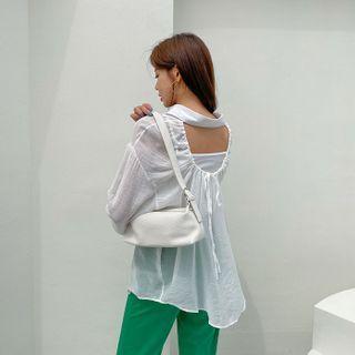 Bare-back See-through Shirt