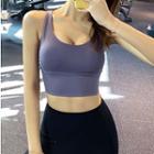 Cross-strap Cropped Sports Camisole Top
