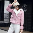 Fleece-lined Double-breasted Puffer Jacket