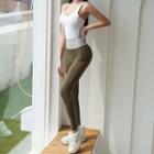 Sleeveless Mesh Panel Sports Jumpsuit