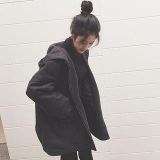 Zip Hooded Coat As Shown In Figure - One Size