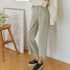 Washed-color Tab-hem Pants
