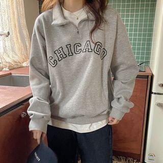 Chcargo Letter Anorak Sweatshirt