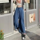 Retro High-waist Shift Wide-leg Jeans