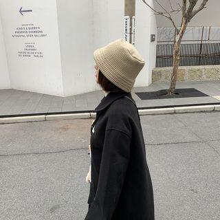 Simple Black Knit Bucket Hat