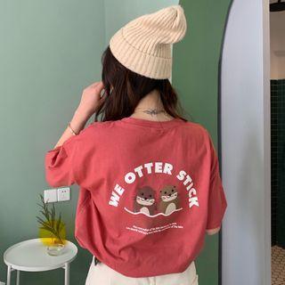 Short-sleeve Otter Print T-shirt