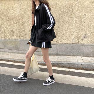 Striped Zip Jacket / Shorts