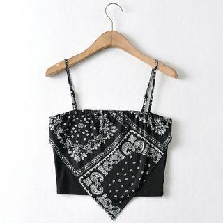 Sleeveless Paisley Print Top