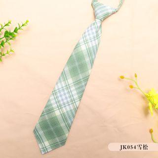 Plaid Neck Tie Jk054 - Green - One Size