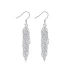Fashion Romantic Hollow Leaf Earrings Silver - One Size
