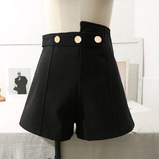 Irregular High-waist Wide-leg Shorts