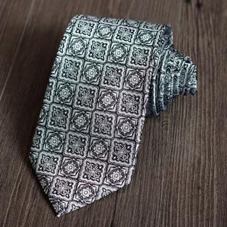 Patterned Silk Neck Tie Zs75 - One Size