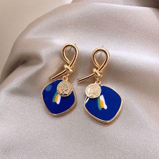 Alloy Knot Glaze Dangle Earring