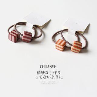 Striped Cube Hair Tie