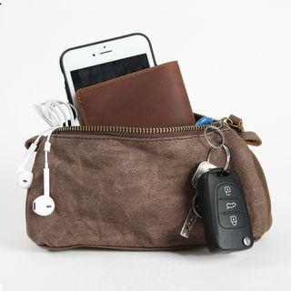 Water Resistant Washed Canvas Crossbody Bag