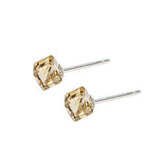 Cube Ear Stud 1 Pc - As Shown In Figure - 4mm