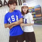 Couple Matching Lettering T-shirt / Shorts