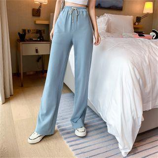 High-waist Straight-fit Sweatpants