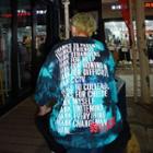 Elbow-sleeve Lettering Tie-dyed T-shirt