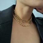 Alloy Chunky Chain Choker 2696 - Gold - One Size