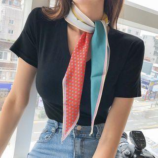 Printed Rhombus Silk Scarf