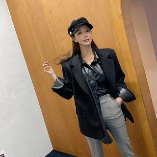 1996 Embroidered Wool Blend Blazer