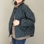 Denim Padded Jacket As Shown In Figure - One Size