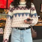 Loose-fit Knit Patterned Sweater