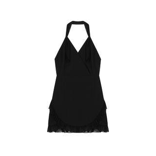Sleeveless Ruffled Halter A-line Dress