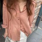 Plain Shirt Cream Tangerine - One Size
