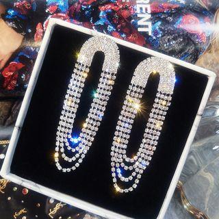 Rhinestone Layered Loop Earring