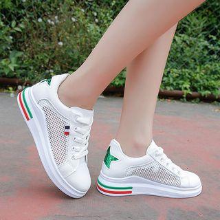 Star Mesh Panel Sneakers