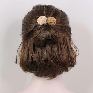 Fleece Pompom Hair Tie