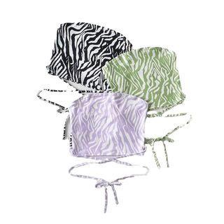 Zebra Strapless Top