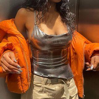 Halter Asymmetrical Crop Top