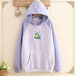 Raglan-sleeve Printed Hoodie