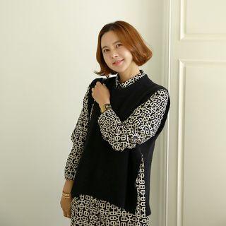 Crewneck Open-side Knit Vest