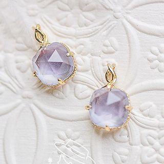 Gemstone Pendant Pendant Only - Purple - One Size