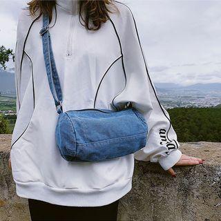 Denim  Barrel Crossbody Bag