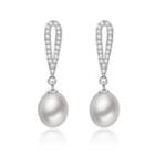 Freshwater Pearl Sterling Silver Drop Earrings