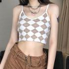 Argyle Cropped Camisole Top