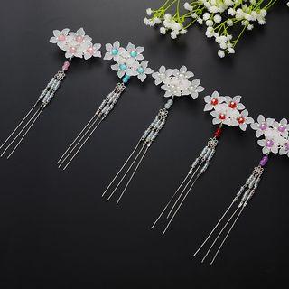 Set Of 2: Flower Fringed Hair Clip