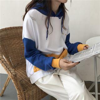 Color Block Hoodie As Shown In Figure - One Size