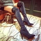 Glittered High Heel Over-the-knee Boots